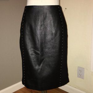 Leather Studded pencil skirt by WHBM